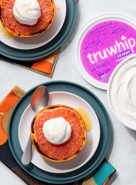 truwhip topped broiled grapefruit