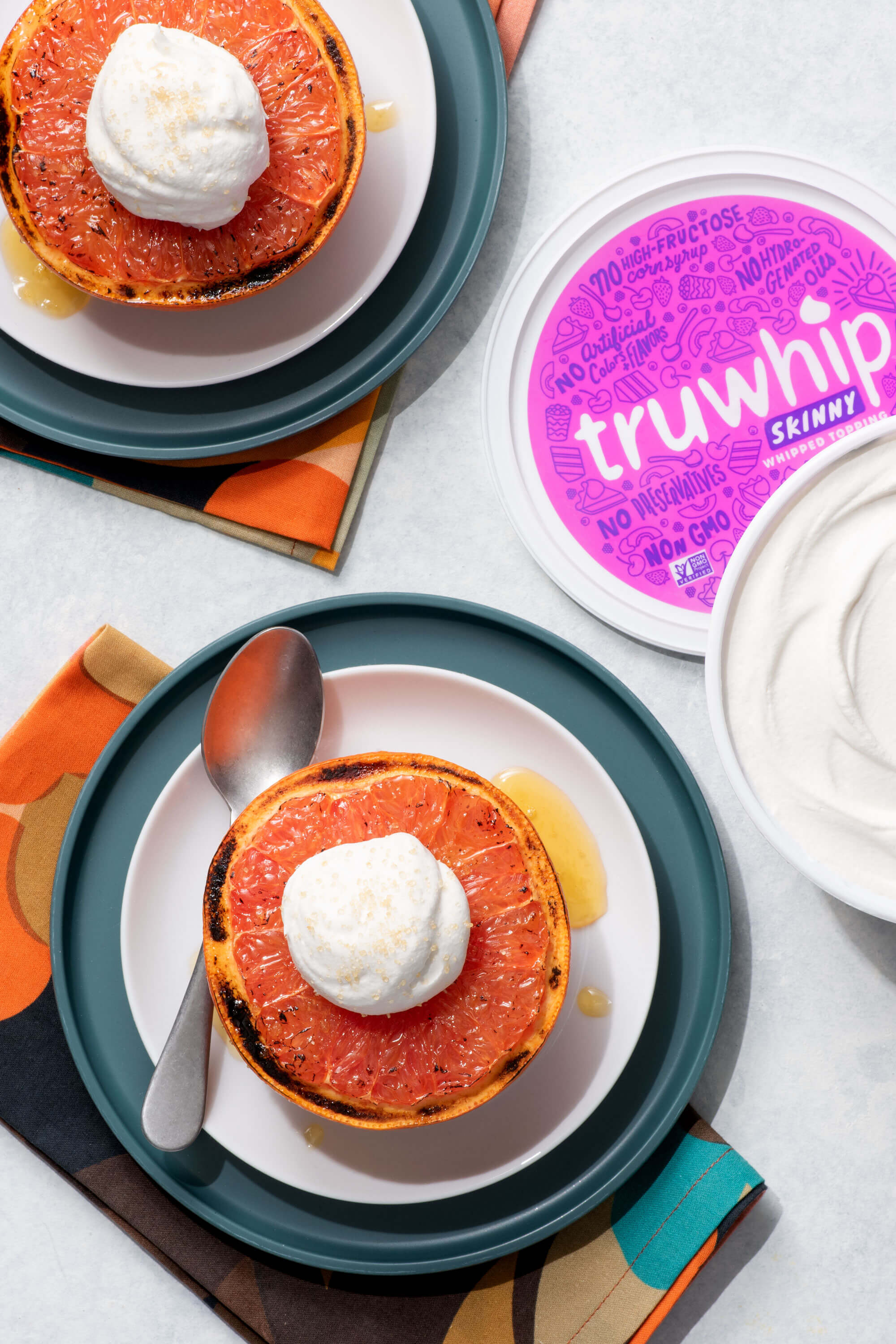 truwhip topped broiled grapefruit